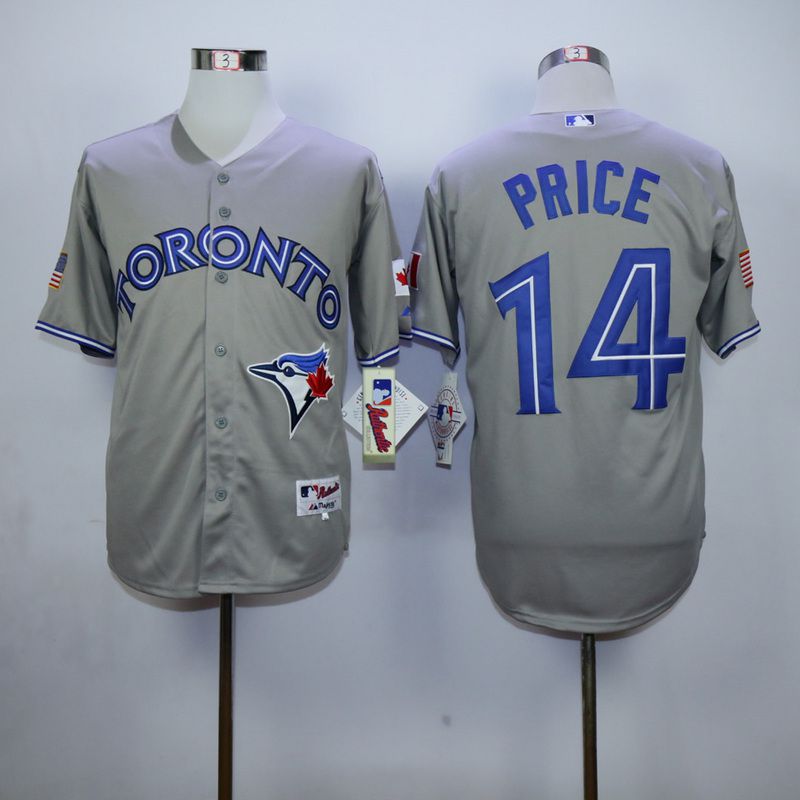 Men Toronto Blue Jays #14 Price Grey MLB Jerseys